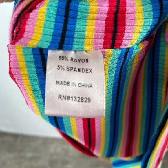 NEW Superdown Trisha Mini‎ Dress in Rainbow Size Small - Picture 7 of 9